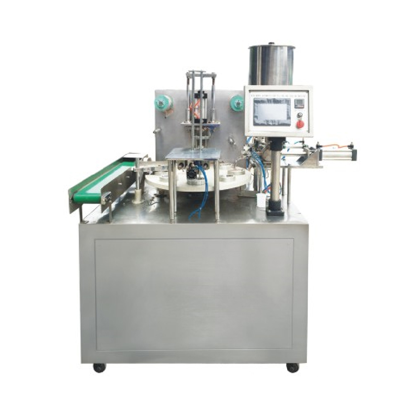 Rotary Type Cup Filling Sealing Machine with Roller Film for Paste